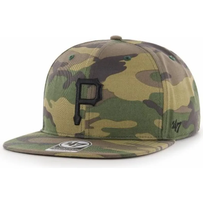 cappelli-piatta-mimetizzazione-snapback-negro-dei-pittsburgh-pirates-mlb-di-47-brand