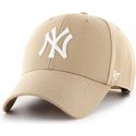 47-brand-curved-brim-new-york-yankees-mlb-mvp-snapback-cap-beige