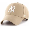 buet-beige-snapback-kasket-fra-new-york-yankees-mlb-mvp-fra-47-brand