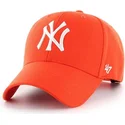 cappellino-curvo-arancione-brillante-snapback-dei-new-york-yankees-mlb-mvp-di-47-brand