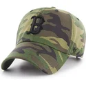 berretto-curvo-mimetico-con-logo-nero-dei-boston-red-sox-clean-up-unwashed-di-47-brand