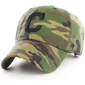 cappellino-curvo-mimetico-con-logo-nero-dei-cleveland-indians-clean-up-unwashed-di-47-brand