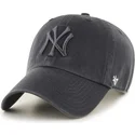 cappellino-curvo-grigio-scuro-con-logo-grigio-scuro-dei-new-york-yankees-mlb-clean-up-di-47-brand