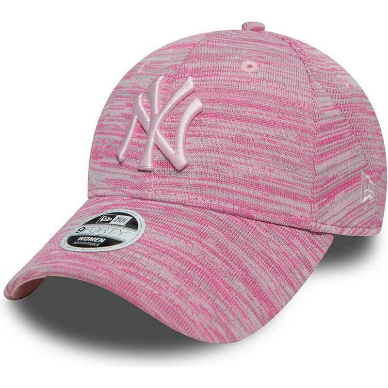 new-era-curved-brim-pinkes-logo-9forty-engineerot-fit-new-york-yankees-mlb-adjustable-cap-pink