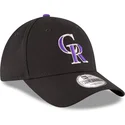 cappellino-curvo-nero-regolabile-9forty-the-league-dei-colorado-rockies-mlb-di-new-era