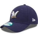 cappellino-curvo-blu-navy-regolabile-9forty-the-league-dei-milwaukee-brewers-mlb-di-new-era