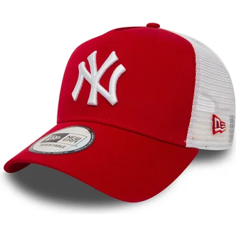 Trucker Cap rot Clean A Frame 2 von New York Yankees MLB von New Era