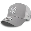 trucker-cap-grau-clean-a-frame-2-von-new-york-yankees-mlb-von-new-era