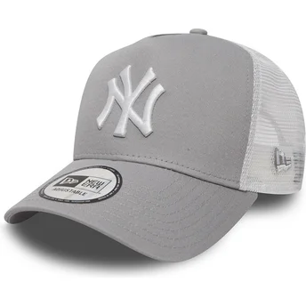 Grå trucker-kasket Clean A Frame 2 fra New York Yankees MLB fra New Era