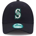 casquette-courbee-bleue-marine-ajustable-9forty-the-league-seattle-mariners-mlb-new-era