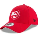 cappelli-curva-rosso-cinghia-regolabile-9forty-the-league-dei-atlanta-hawks-nba-di-new-era