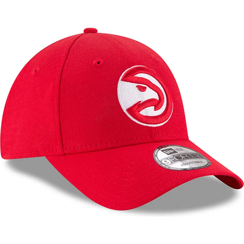 cappelli-curva-rosso-cinghia-regolabile-9forty-the-league-dei-atlanta-hawks-nba-di-new-era