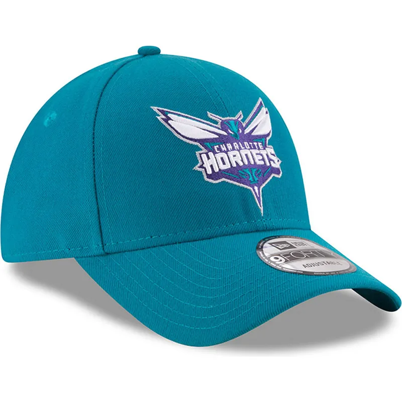 bla-justerbar-kurvet-kasket-9forty-the-league-fra-charlotte-hornets-nba-fra-new-era