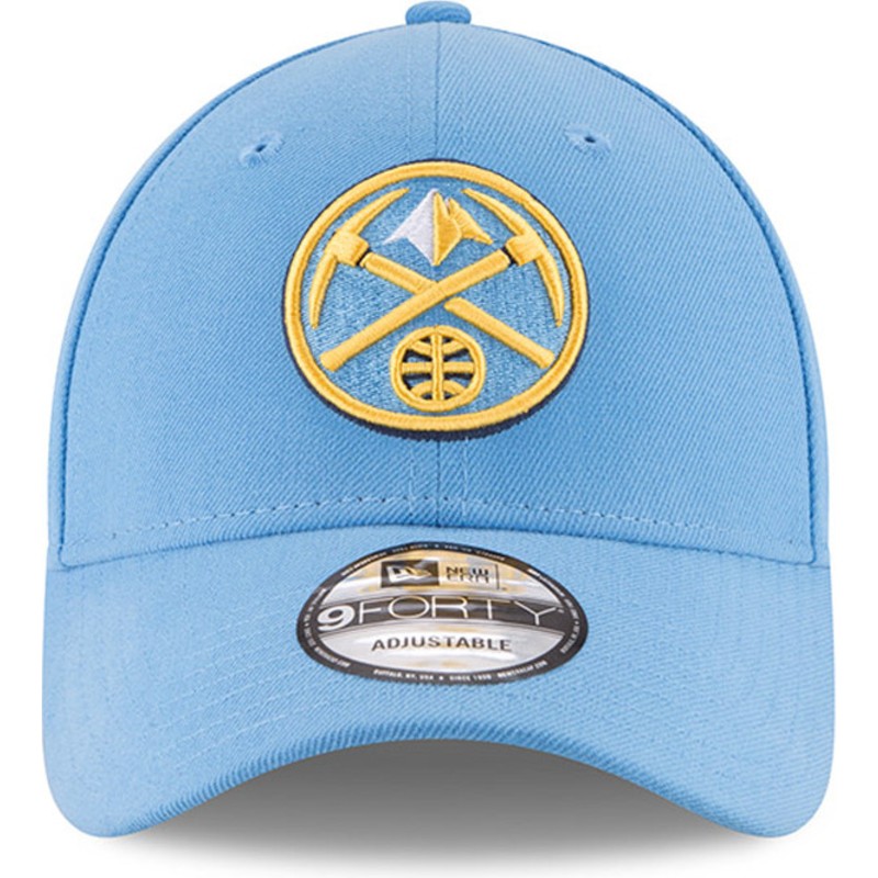 new-era-curved-brim-9forty-the-league-denver-nuggets-nba-helladjustable-cap-blau