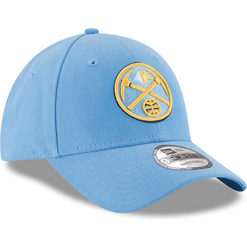 new-era-curved-brim-9forty-the-league-denver-nuggets-nba-helladjustable-cap-blau