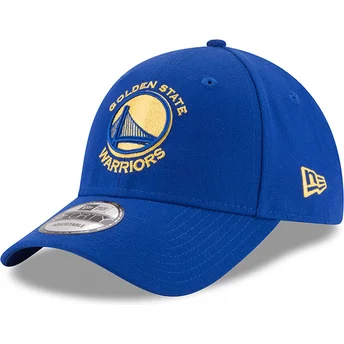 Niebieska zakrzywiona czapka regulowana 9FORTY The League Golden State Warriors NBA od New Era