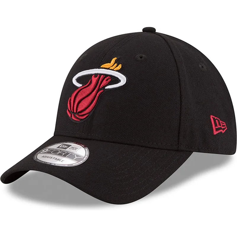 cappellino-curvo-nero-regolabile-9forty-the-league-di-miami-heat-nba-di-new-era