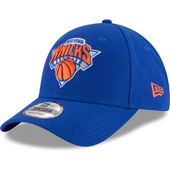 Blaue verstellbare Curved Cap 9FORTY The League der New York Knicks NBA von New Era