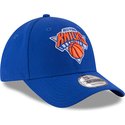 new-era-curved-brim-9forty-the-league-new-york-knicks-nba-adjustable-cap-blau