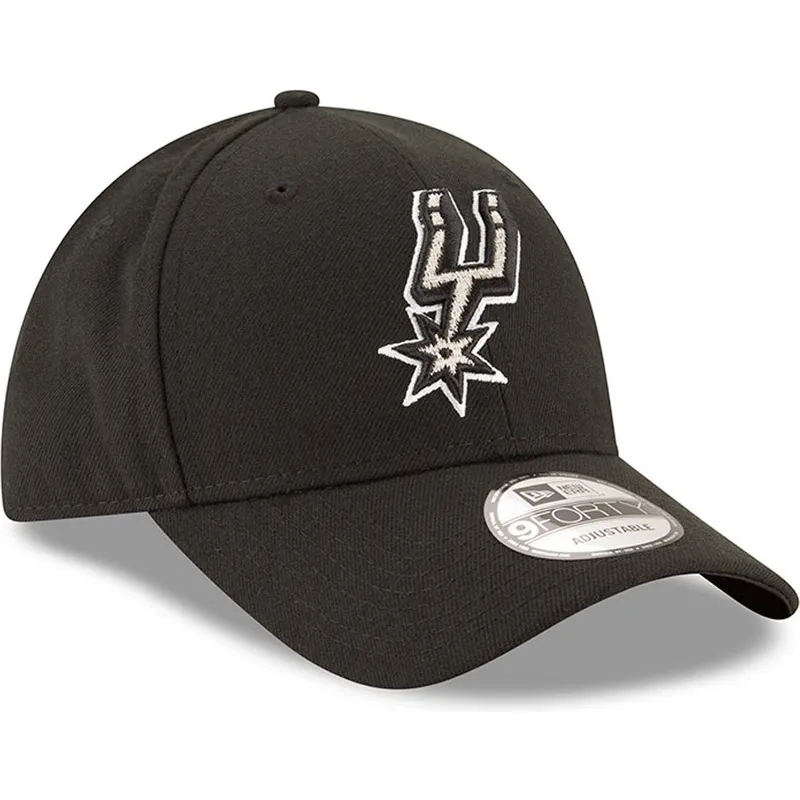 schwarze-verstellbare-curved-cap-9forty-the-league-der-san-antonio-spurs-nba-von-new-era