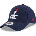 new-era-curved-brim-9forty-the-league-washington-wizards-nba-adjustable-cap-marineblau