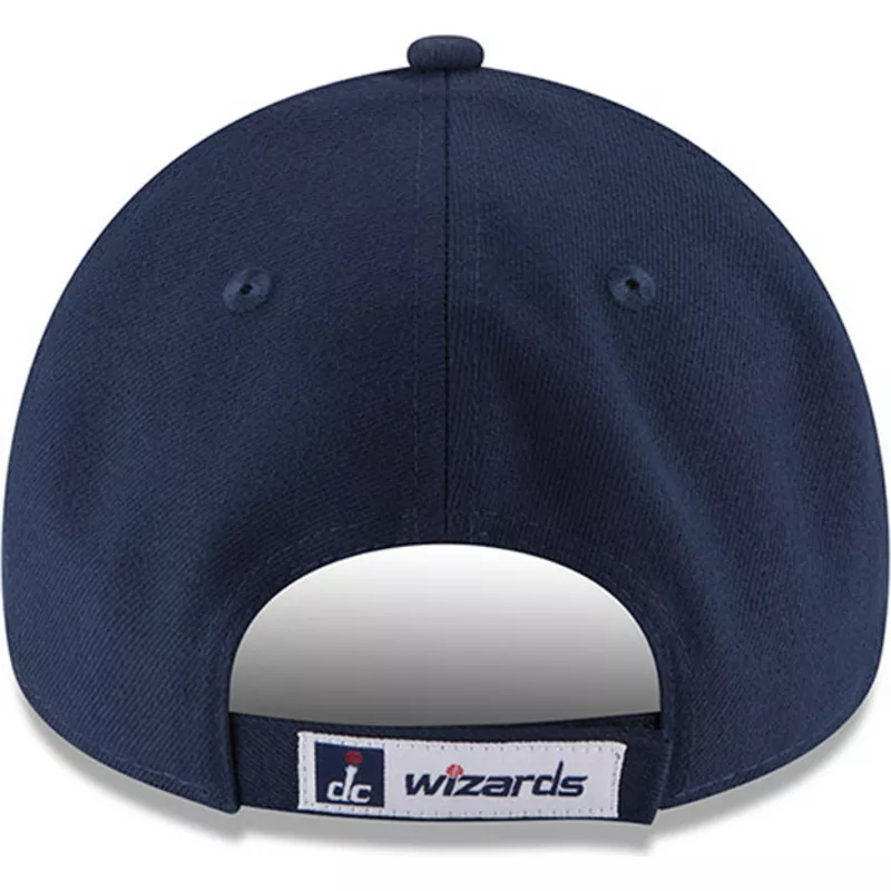 new-era-curved-brim-9forty-the-league-washington-wizards-nba-adjustable-cap-marineblau