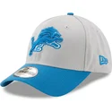 cappellino-curvo-grigio-e-blu-regolabile-9forty-the-league-dei-detroit-lions-nfl-di-new-era