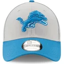 new-era-curved-brim-9forty-the-league-detroit-lions-nfl-adjustable-cap-grau-und-blau