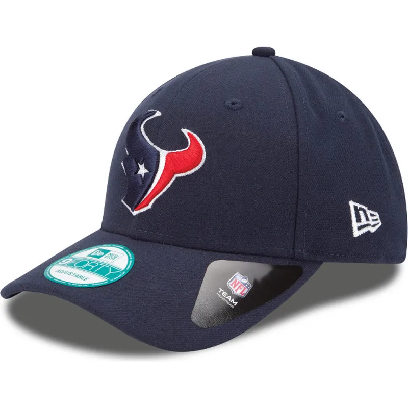 cappelli-curva-blu-marino-cinghia-regolabile-9forty-the-league-dei-houston-texans-nfl-di-new-era