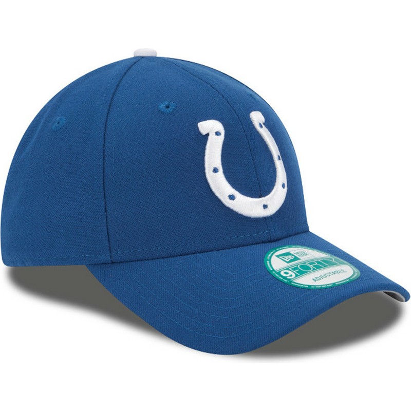 new-era-curved-brim-9forty-the-league-indianapolis-colts-nfl-adjustable-cap-blau