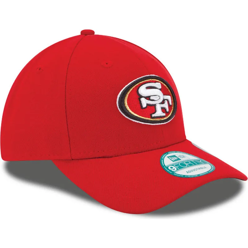 cappelli-curva-rosso-cinghia-regolabile-9forty-the-league-dei-san-francisco-49ers-nfl-di-new-era