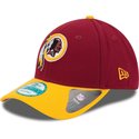 new-era-curved-brim-9forty-the-league-washington-rotskins-nfl-adjustable-cap-rot-und-gelb