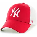 cappelli-curva-rosso-snapback-per-bambino-dei-new-york-yankees-mlb-di-47-brand