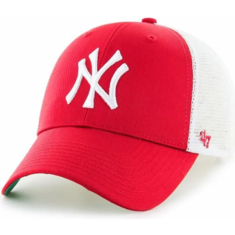 cappelli-curva-rosso-snapback-per-bambino-dei-new-york-yankees-mlb-di-47-brand