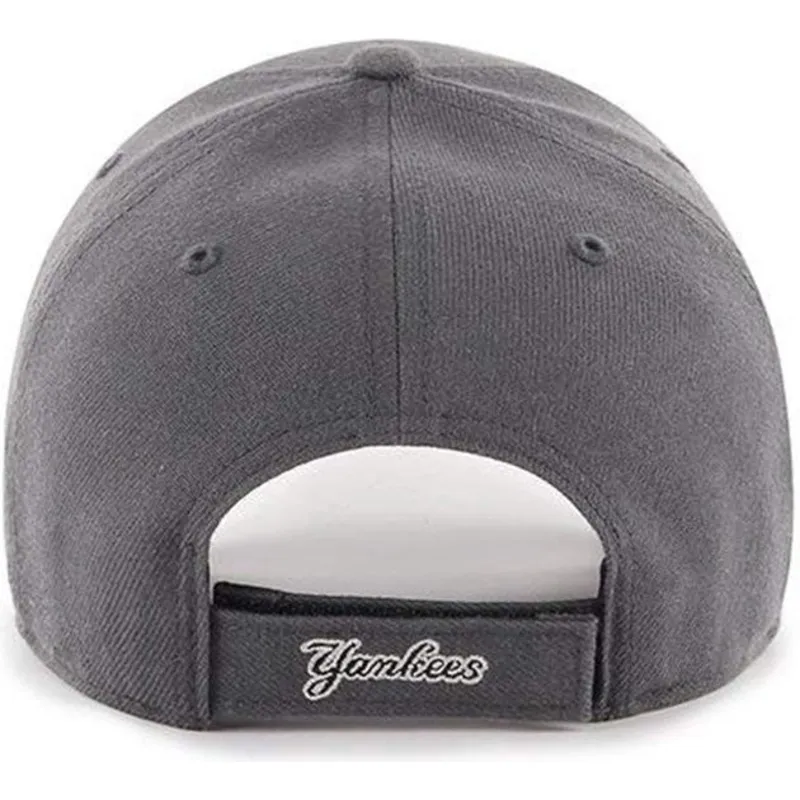 cappelli-curva-grigio-cinghia-regolabile-negro-dei-new-york-yankees-mlb-di-47-brand