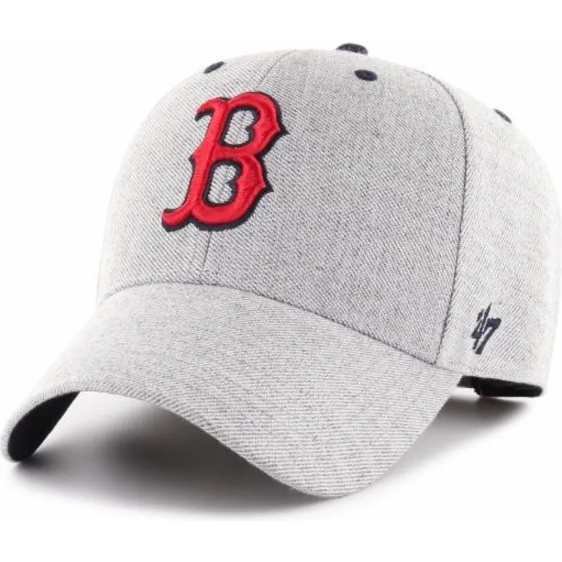 cappelli-curva-grigio-cinghia-regolabile-dei-boston-red-sox-mlb-di-47-brand