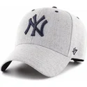47-brand-new-york-yankees-mlb-mvp-storm-cloud-verstellbare-graue-kappe-mit-gebogenem-schirm