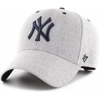 cappelli-curva-grigio-cinghia-regolabile-dei-new-york-yankees-mlb-di-47-brand