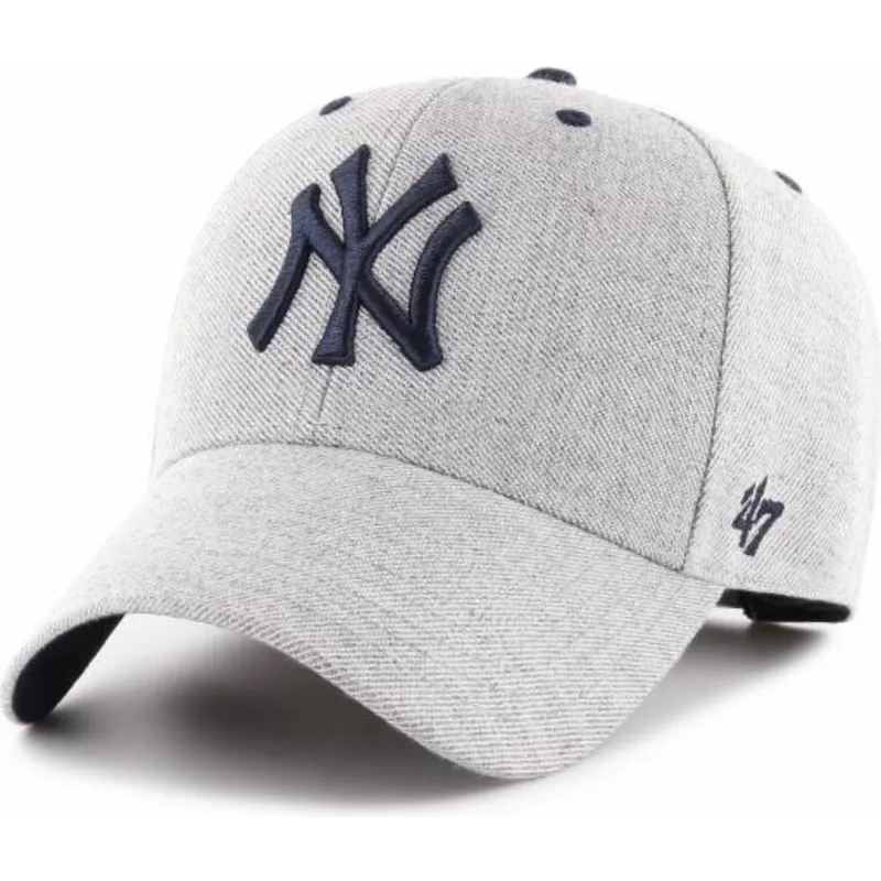 cappelli-curva-grigio-cinghia-regolabile-dei-new-york-yankees-mlb-di-47-brand