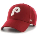 cappellino-visiera-curva-rosso-regolabile-con-logo-classico-di-philadelphia-phillies-mlb-mvp-cooperstown-di-47-brand