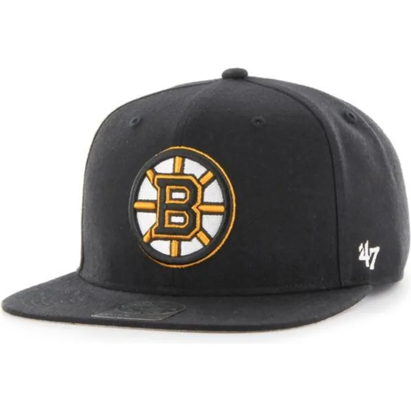 mutzen-flach-schwarz-snapback-der-boston-bruins-nhl-von-47-brand