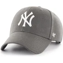cappelli-curva-grigio-cinghia-regolabile-piedra-dei-new-york-yankees-mlb-di-47-brand