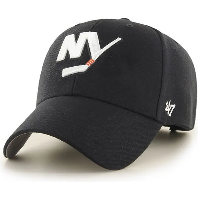cappelli-curva-nero-cinghia-regolabile-dei-new-york-islanders-nhl-di-47-brand