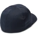 cappellino-visiera-curva-blu-marino-aderente-full-stone-xfit-navy-di-volcom