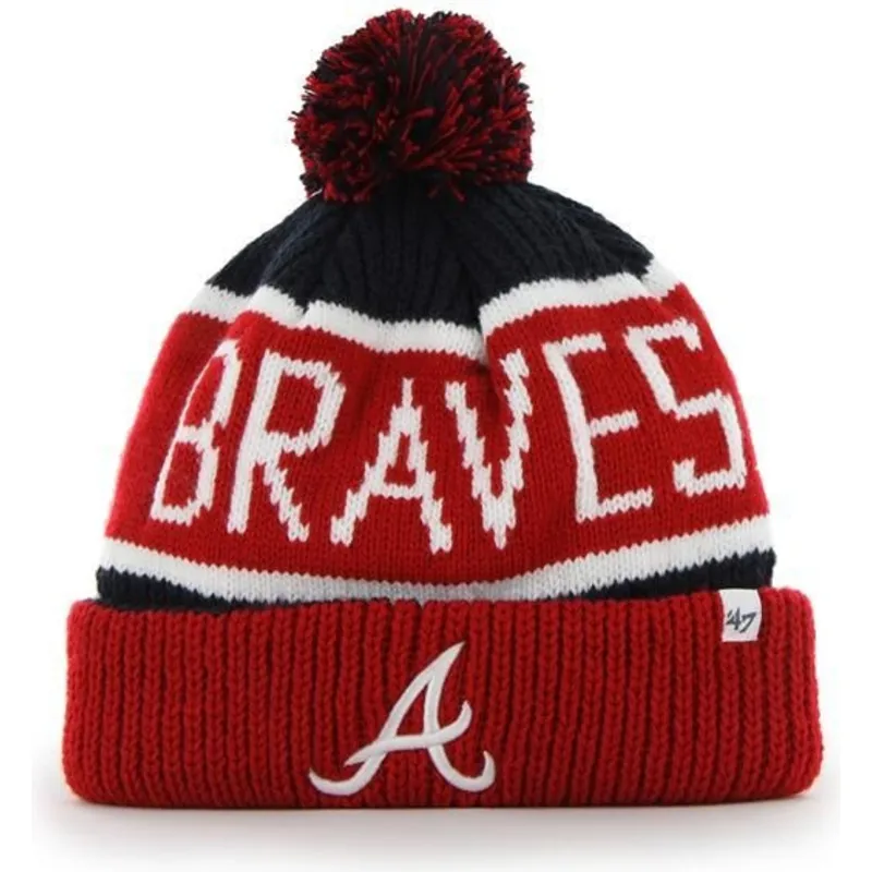 mutzen-pompon-rot-der-atlanta-braves-mlb-von-47-brand