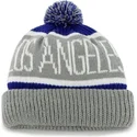 cuffia-grigia-e-blu-con-pompon-los-angeles-dodgers-mlb-cuff-knit-calgary-di-47-brand