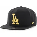 cappelli-piatta-nero-snapback-oro-dei-los-angeles-dodgers-mlb-di-47-brand