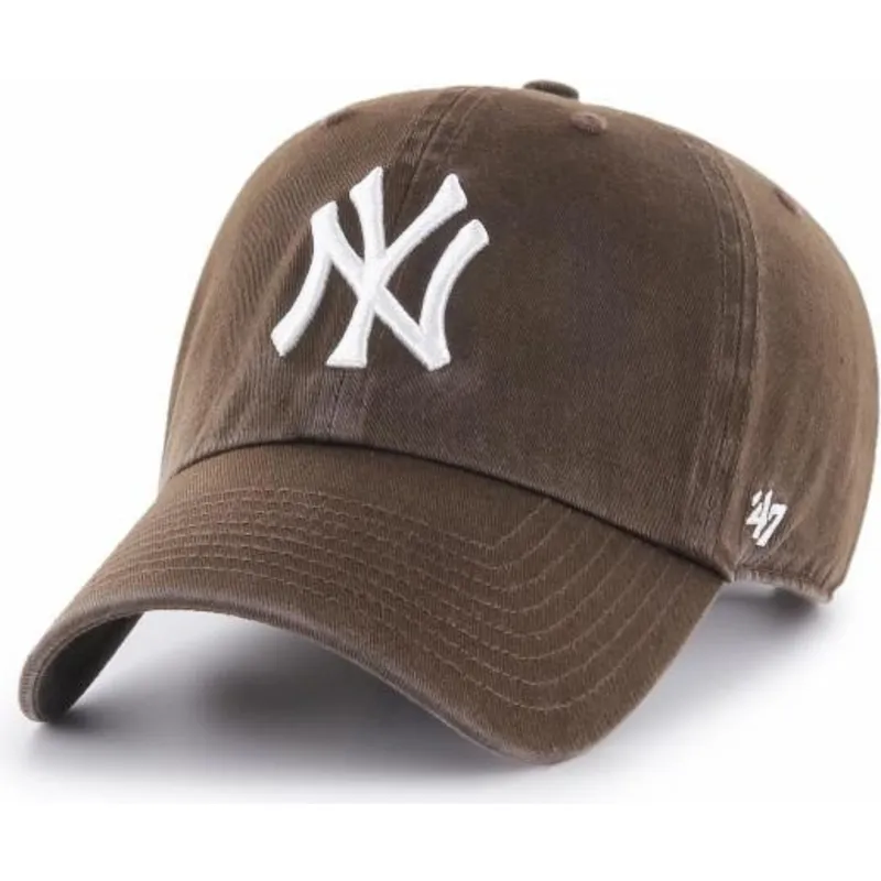 mork-brun-buet-kasket-fra-new-york-yankees-mlb-clean-up-fra-47-brand