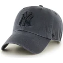cappellino-curvo-nero-con-logo-nero-dei-new-york-yankees-mlb-clean-up-di-47-brand