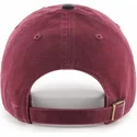cappellino-curvo-rosso-con-visiera-e-logo-nero-dei-new-york-yankees-mlb-clean-up-two-tone-di-47-brand
